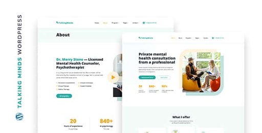 Talking Minds  Psychotherapist WordPress Theme