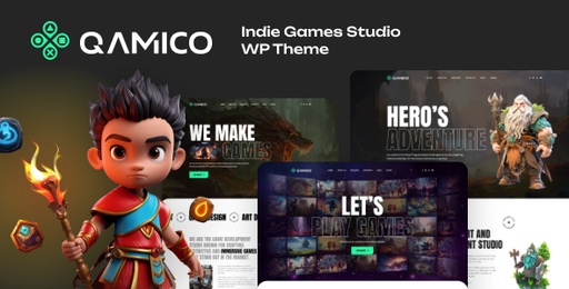 Qamico  Indie Games Studio WordPress Theme