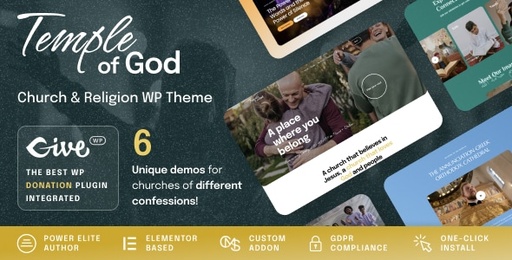 Temple of God  Religion and Church WordPress Theme