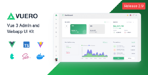 Vuero  VueJS 3 Admin and Webapp UI Kit
