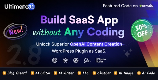 UltimateAI  OpenAI Content Generation WordPress App as SaaS