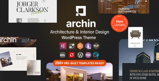Archin  Architecture &amp; Interior Design WordPress Elementor Theme