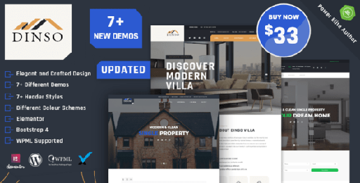 Dinso  Single Property &amp; Apartment WordPress Theme