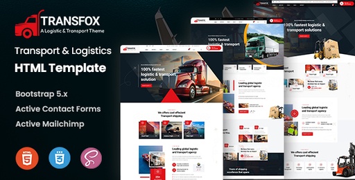 Transfox  Transport &amp; Logistics HTML Template