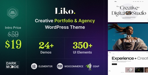 Liko  Creative Agency &amp; Portfolio WordPress Theme