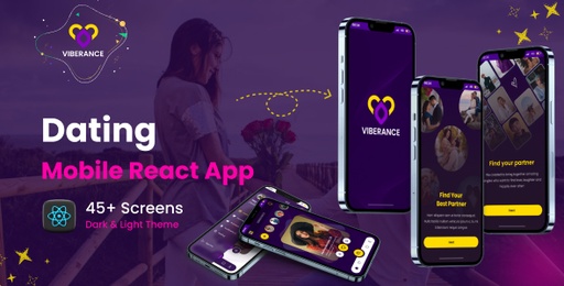 Viberance  Dating Mobile App React Native Template