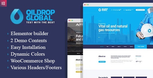OilDrop  Oil and Gas Industrial WordPress theme
