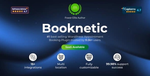 Booknetic  WordPress Booking Plugin for Appointment Scheduling [SaaS]