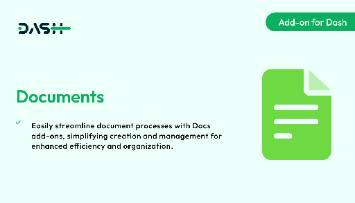 Documents  Dash SaaS Add-on