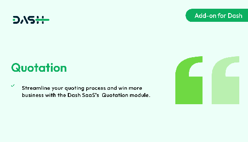 Quotation  Dash SaaS Add-on