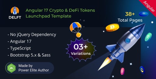 Delft  Angular Crypto &amp; DeFi Tokens Launchpad Template