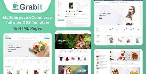 Grabit  Multipurpose eCommerce Tailwind CSS Template