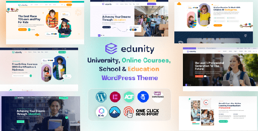 Edunity  University, Online Courses, School &amp; Education WordPress Theme