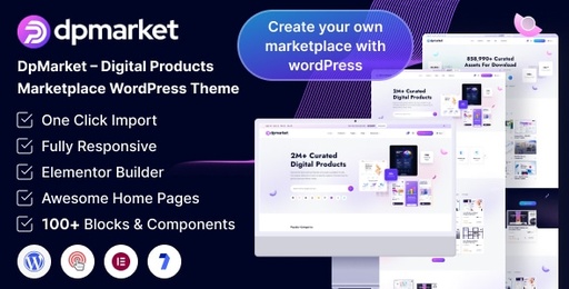 DpMarket  Digital Marketplace Multi-Vendor WooCommerce Theme Multipurpose
