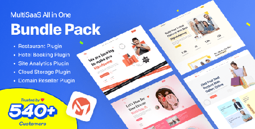 MultiSaas Bundle Pack  Multi-Tenancy Multipurpose Website Builder (Saas)