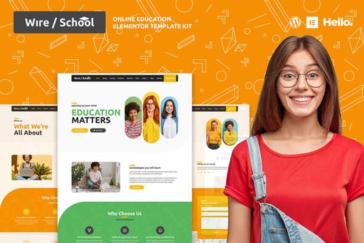 Wire School  Online Education Elementor Template Kit