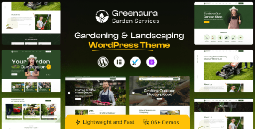 Greenaura  Gardening &amp; Landscape WordPress Theme