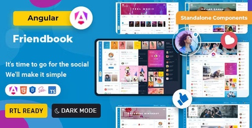 Friendbook  Angular 18 Social Network Toolkit Template