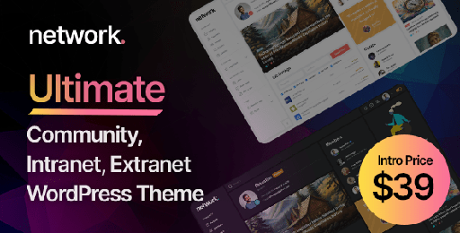 Network  Intranet, Extranet, Community WordPress Theme
