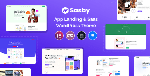 Sasby  App Landing &amp; Saas WordPress Theme