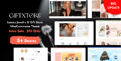 GiftXtore  Jewelry &amp; Gift Shop Elementor WooCommerce WordPress Theme