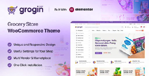 Grogin  Grocery Store WooCommerce WordPress Theme