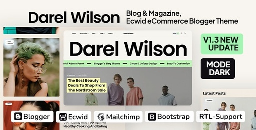 Darel Wilson  Blog and Magazine Blogger Theme