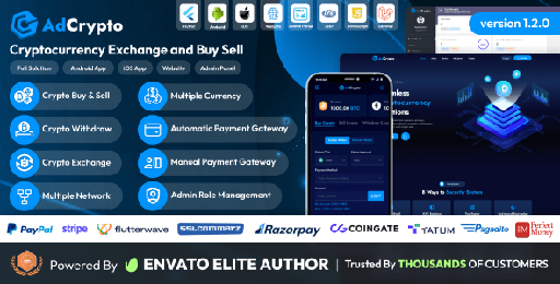 AdCrypto  Cryptocurrency Exchange and Buy Sell Full Solution