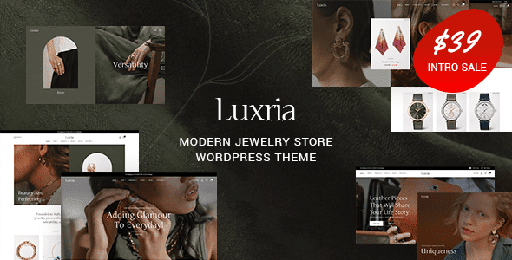 Luxria  Modern Jewelry Store WordPress Theme