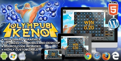 Olympus Keno  HTML5 Casino Game