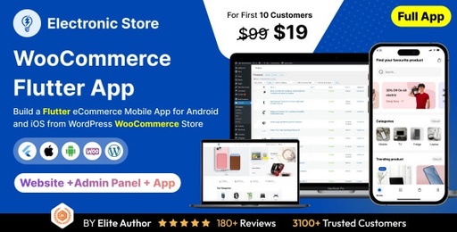 Electronic Store App  E-commerce Store app in Flutter 3.x (Android, iOS) with WooCommerce Full App