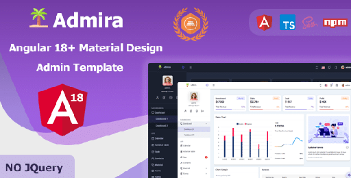 Admira  Angular 18+ Material Design Admin Dashboard Template