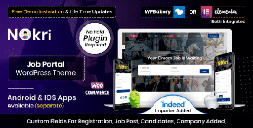 Nokri  Job Board WordPress Theme