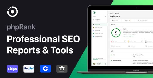 phpRank  SEO Reports &amp; Tools Platform (SaaS)