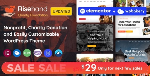 RiseHand  Charity &amp; Donation WordPress Theme