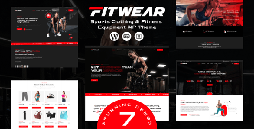 Fitwear  Gym, Fitness WordPress Theme