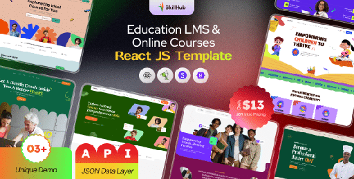 Skill Hub  React Education LMS &amp; Online Courses Template