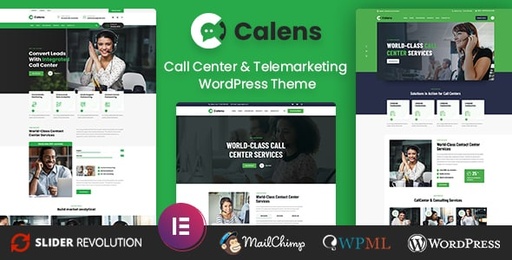 Calens  Call Center Services WordPress Theme
