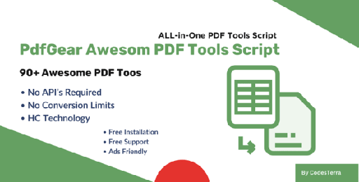 PDF Gear All-in-One Latest PDF Tools Script