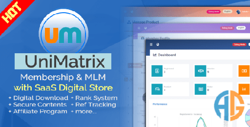 UniMatrix  Membership and MLM Script with SaaS Digital Store