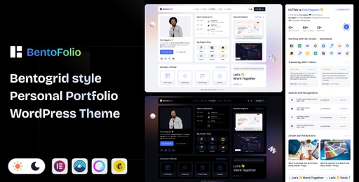 Bentofolio  Personal Portfolio WordPress Theme
