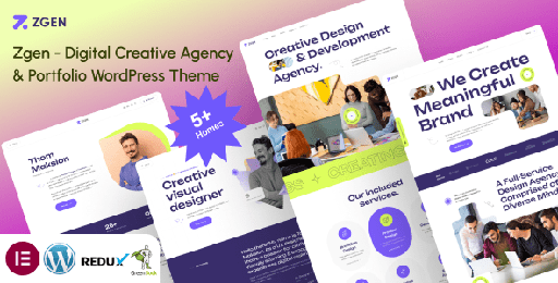 Zgen  Digital Creative Agency &amp; Portfolio WordPress Theme