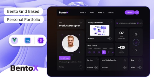 Bentox  Personal Portfolio Vue Nuxt Template