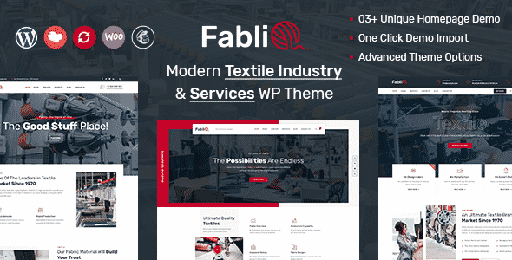 Fablio  Textile Industry WordPress Theme