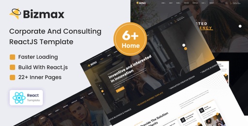 Bizmax  Corporate And Consulting Business ReactJs Template