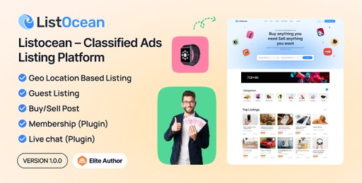Listocean  Classified Ads Listing Platform