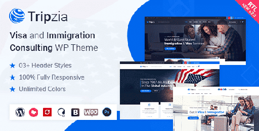 Tripzia  Immigration Consulting WordPress Theme