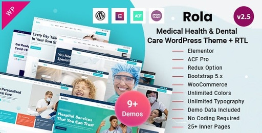 Rola  Medical Health &amp; Dental Care WordPress Theme