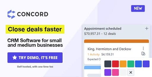 Concord  Deals Management CRM
