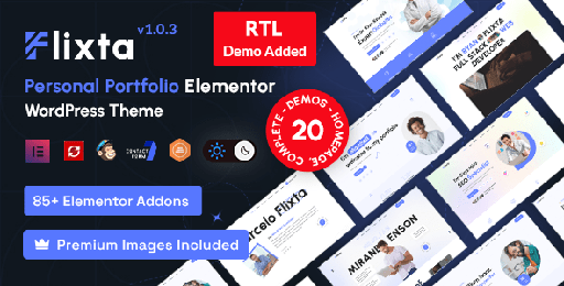 Flixta  Personal Portfolio WordPress Theme